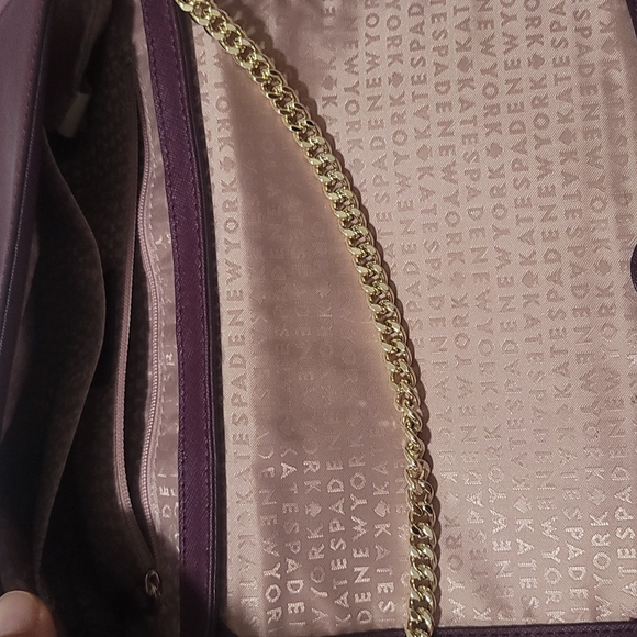 Kate spade  authentic wine plum shoulder purse - Picture 5 of 8